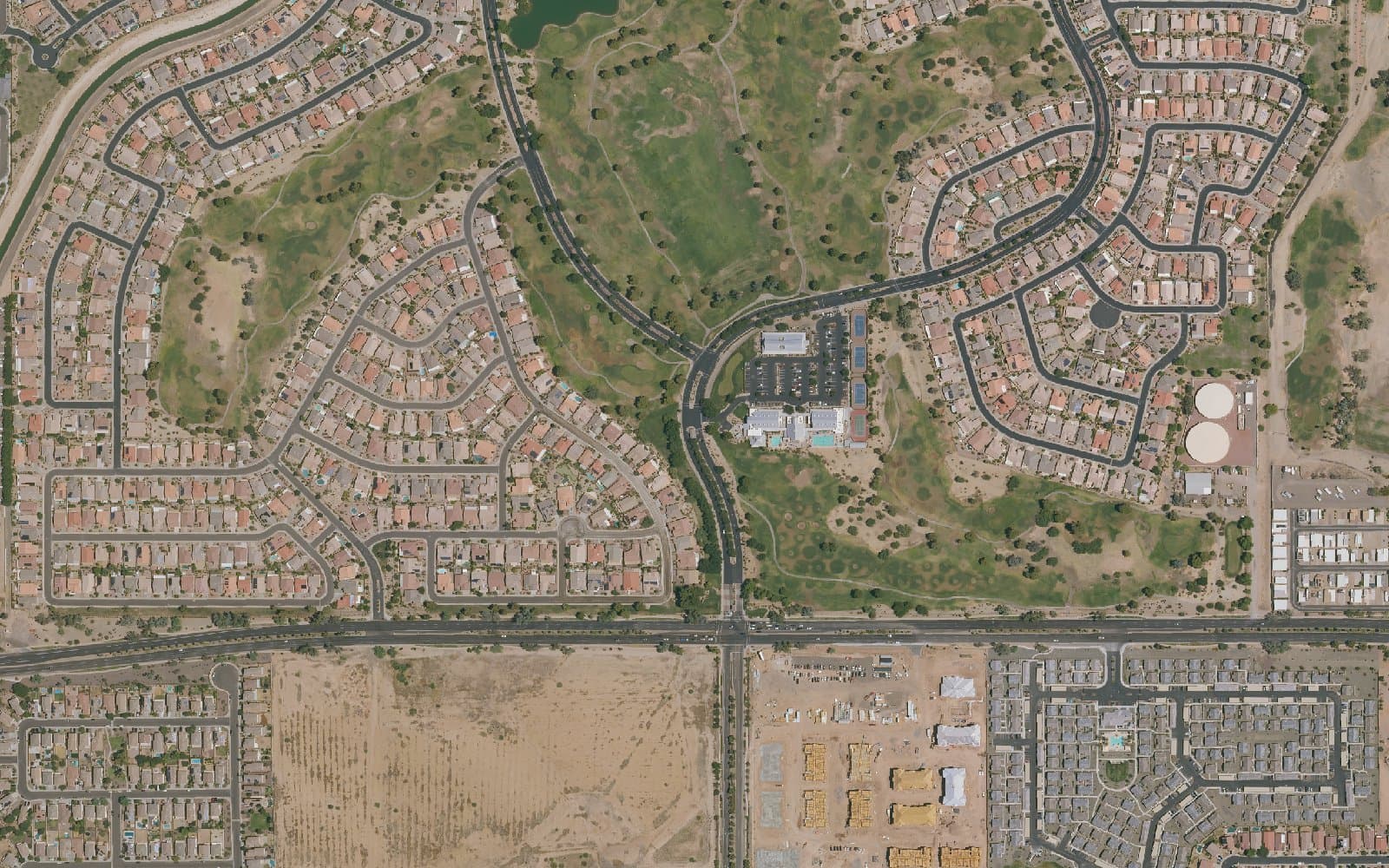Aerial photograph of Arizona Traditions and the surrounding area