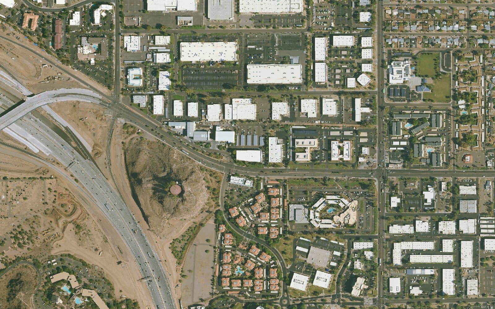 Aerial photograph of CantaMia at Estrella and the surrounding area