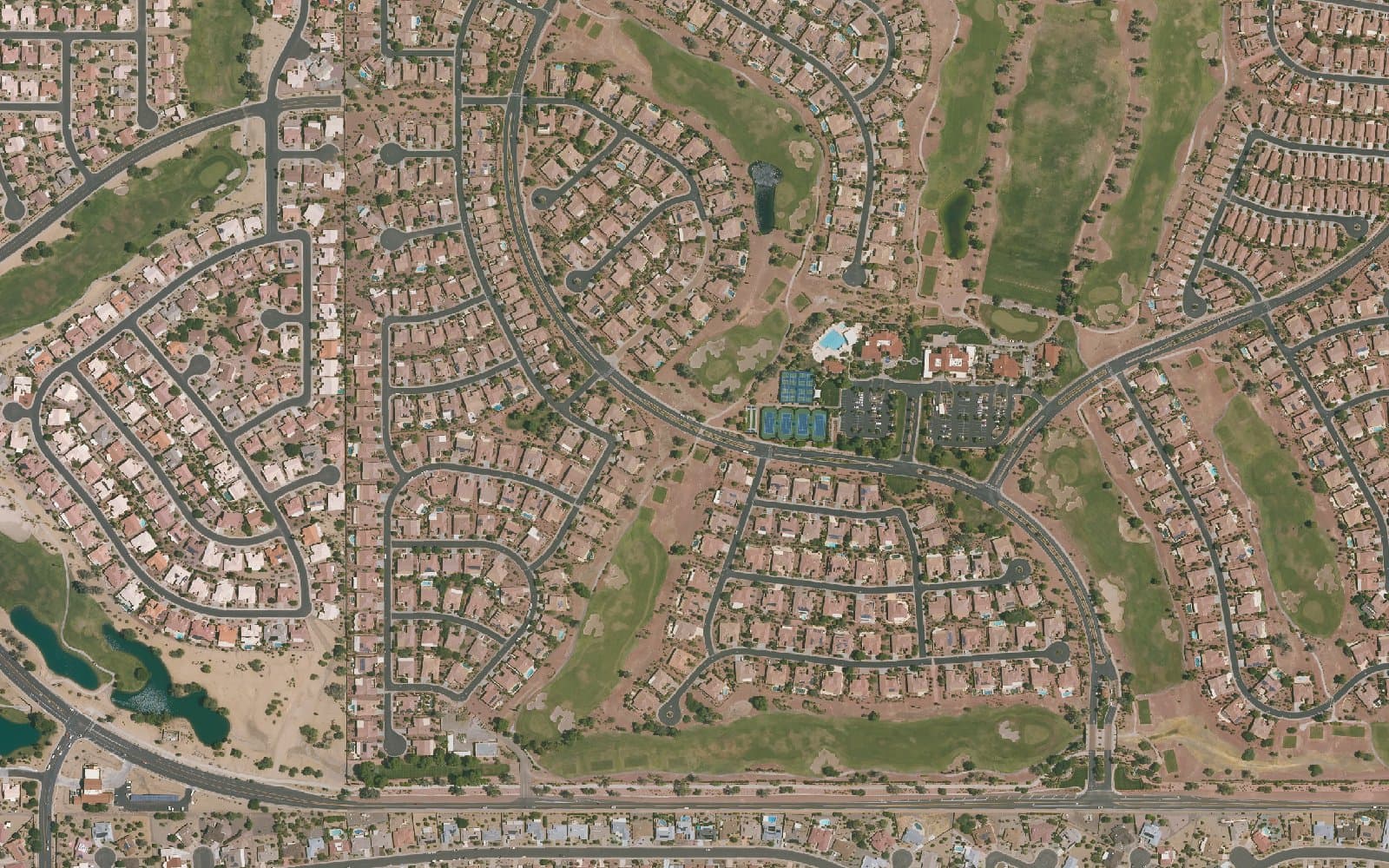 Aerial photograph of Corte Bella and the surrounding area