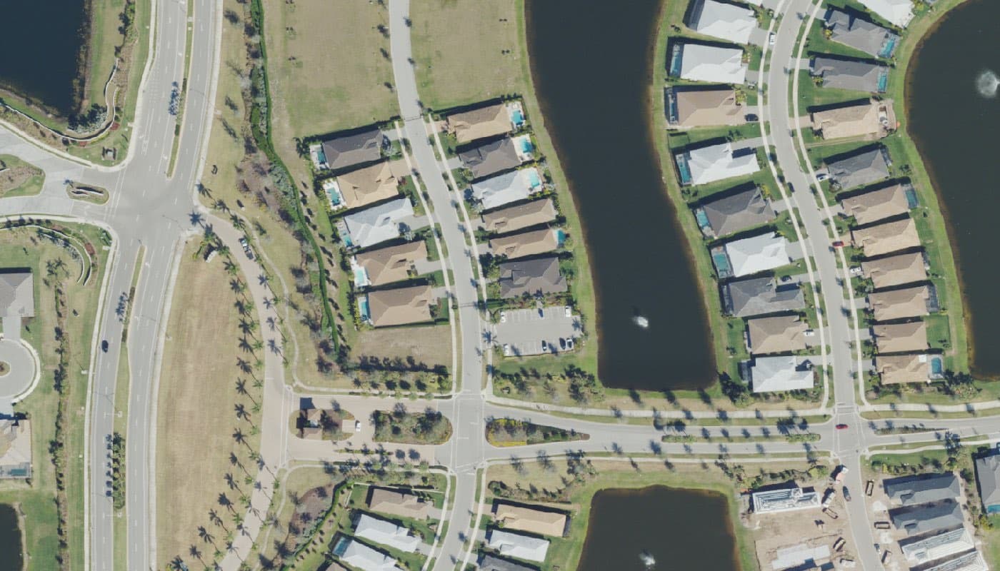 Aerial photograph of the clubhouse and amenities at Cresswind Lakewood Ranch