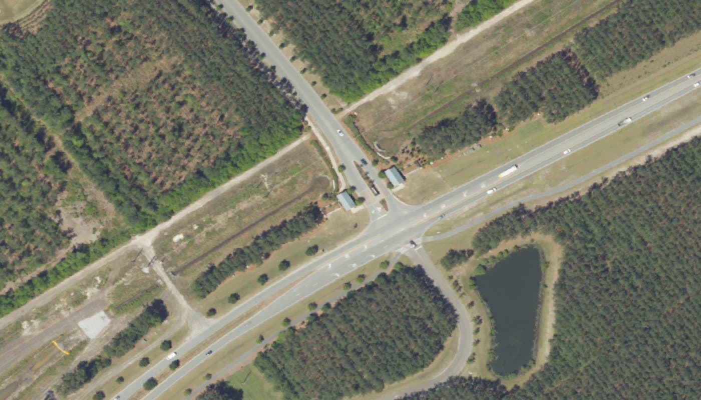 Aerial photograph of the clubhouse and amenities at Del Webb Charleston at Nexton