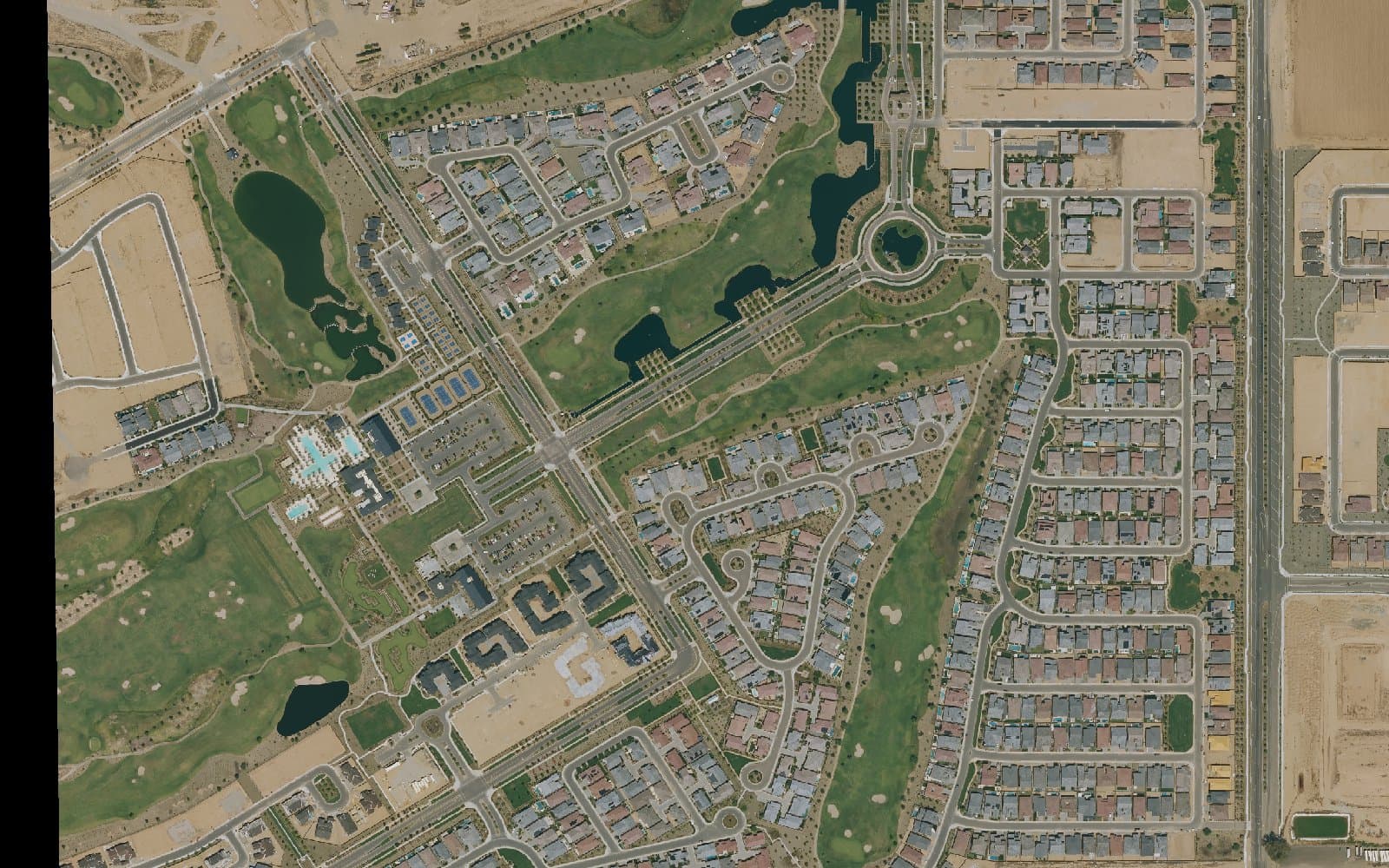 Aerial photograph of Sterling Grove and the surrounding area