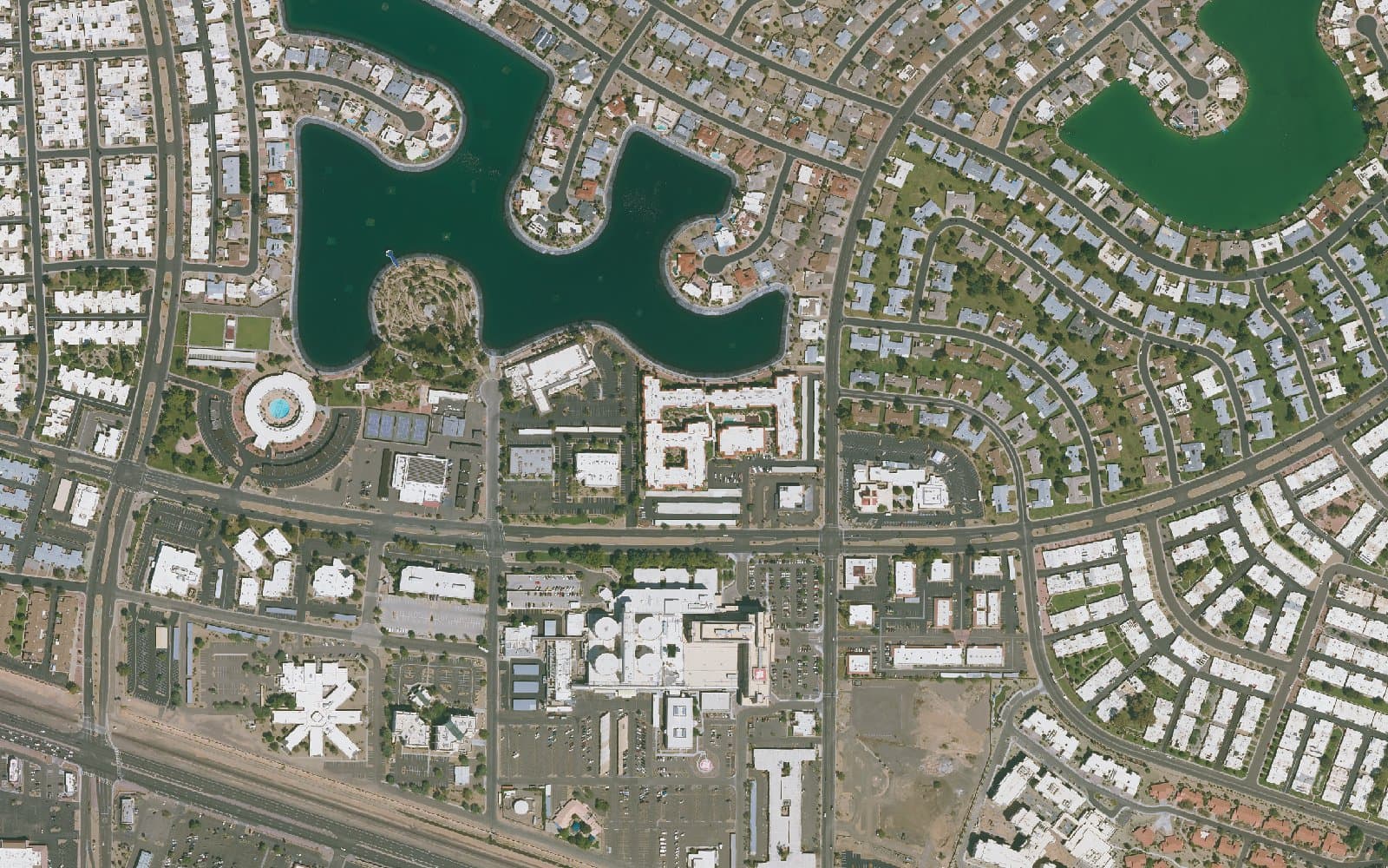 Aerial photograph of Sun City and the surrounding area