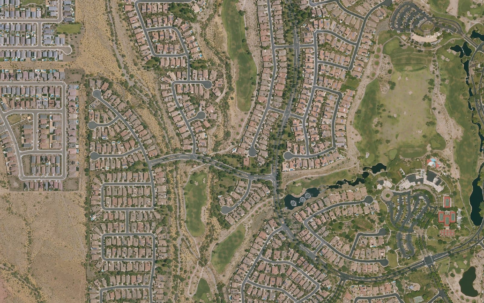Aerial photograph of Trilogy at Vistancia and the surrounding area