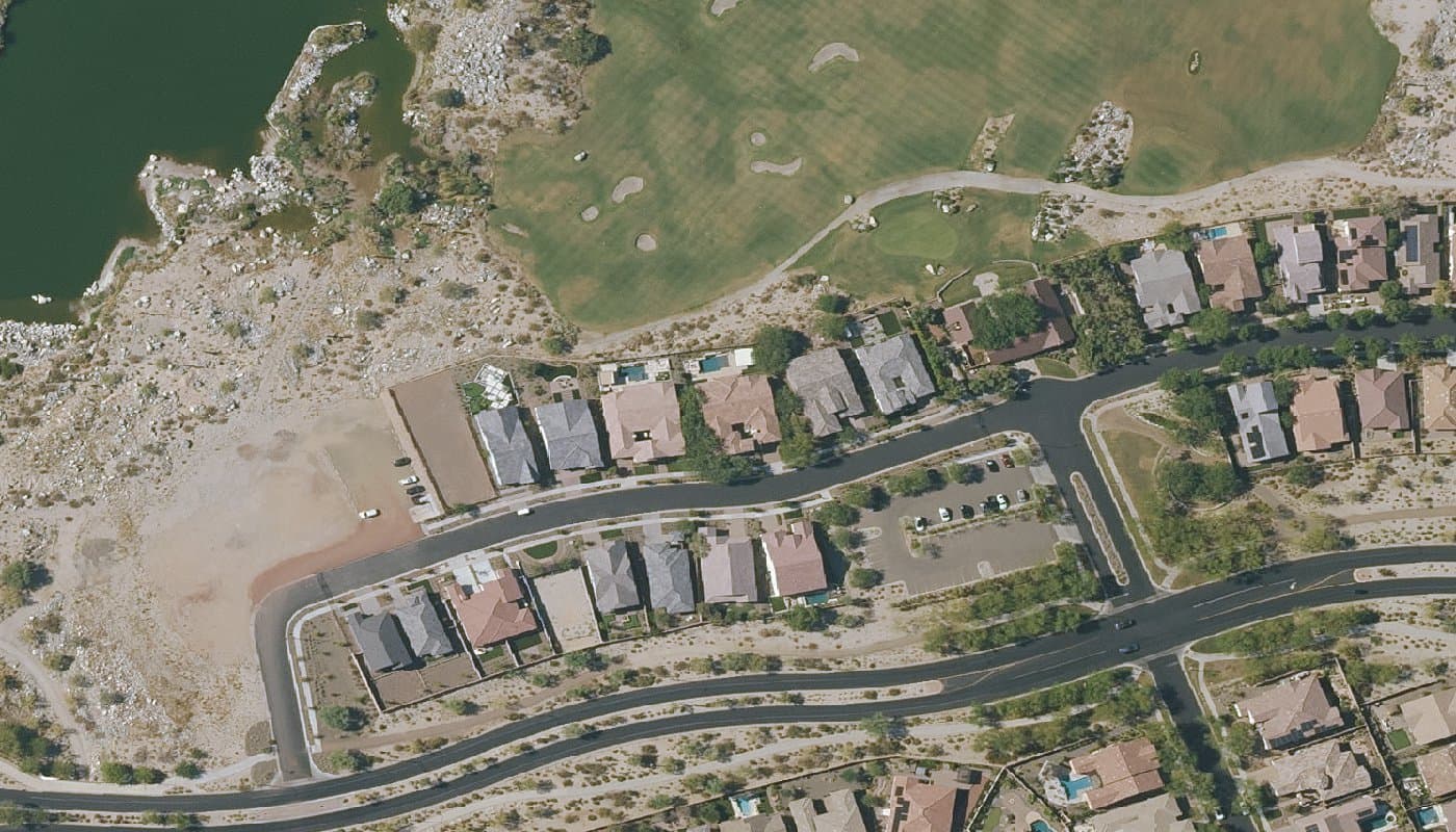 Aerial photograph of the clubhouse and amenities at Victory at Verrado